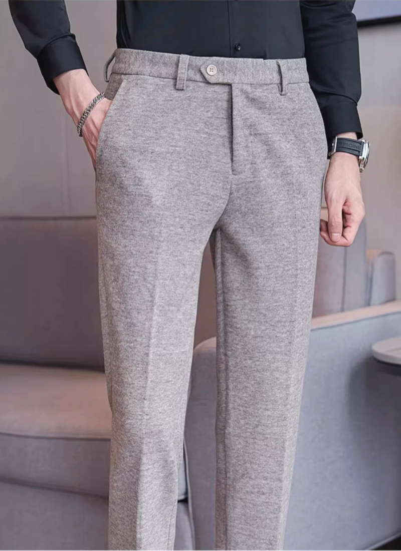 Heritage Wool-Blend Trousers - Stone