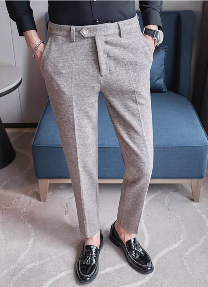 Heritage Wool-Blend Trousers - Stone