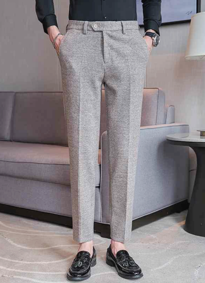 Heritage Wool-Blend Trousers - Stone