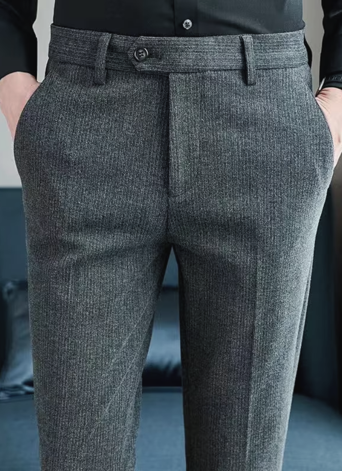 Heritage Wool-Blend Trousers - Gray