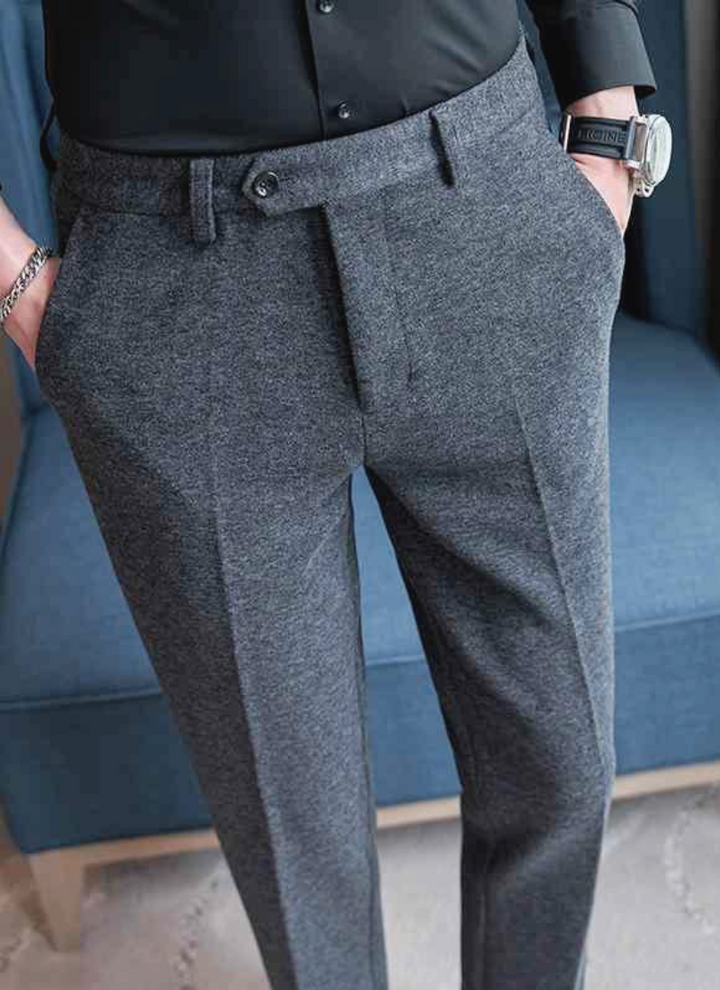 Heritage Wool-Blend Trousers - Gray