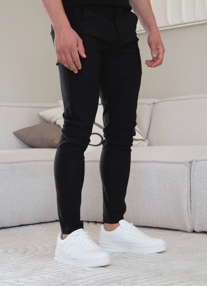 Lightweight chino pants - Black