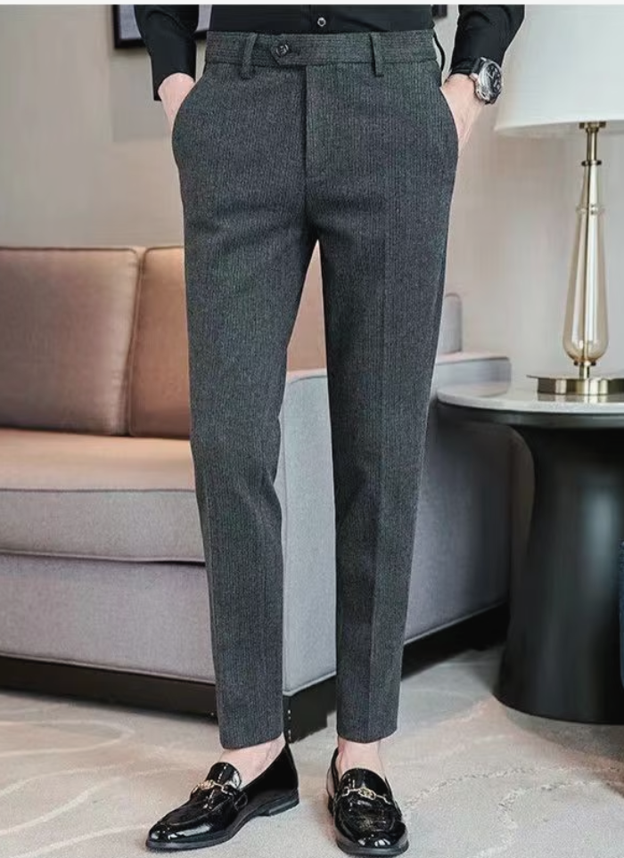 Heritage Wool-Blend Trousers - Gray