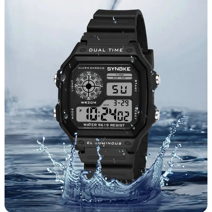 SYNOKE Military Digital Watches Men Sports Luminous Chronograph Waterproof