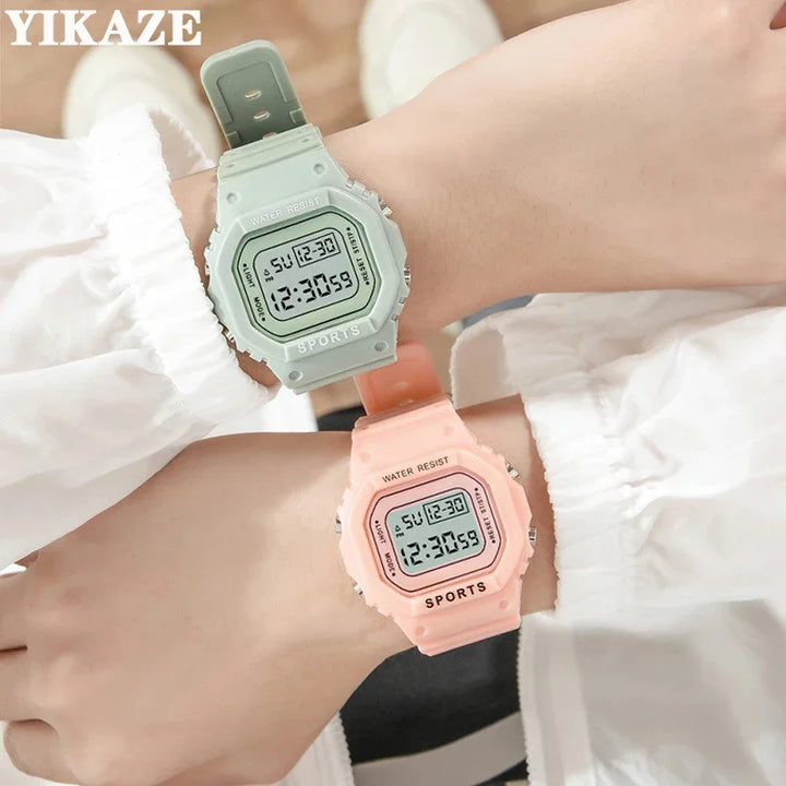 Watch Macaron Color Waterproof Square