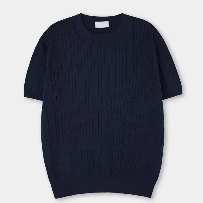 Textured Knit Shirt - Blue