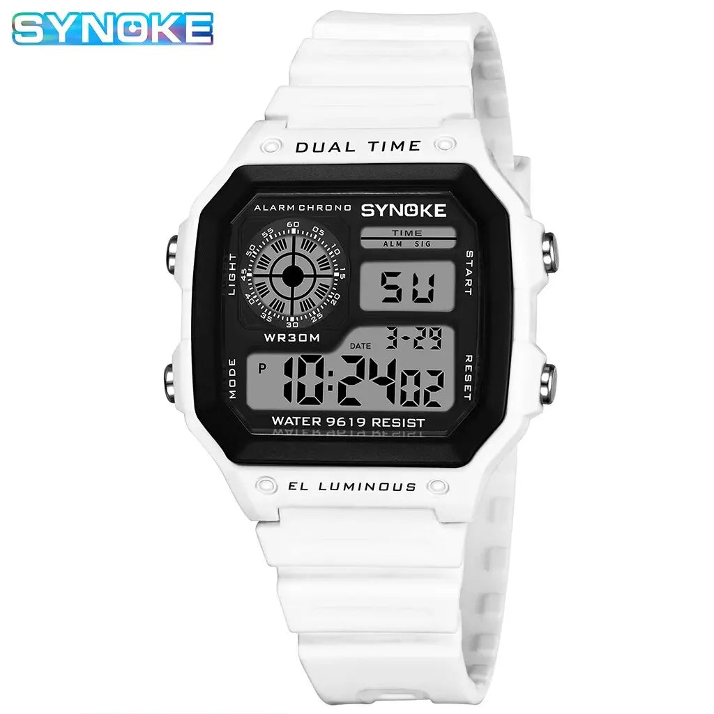 SYNOKE Military Digital Watches Men Sports Luminous Chronograph Waterproof