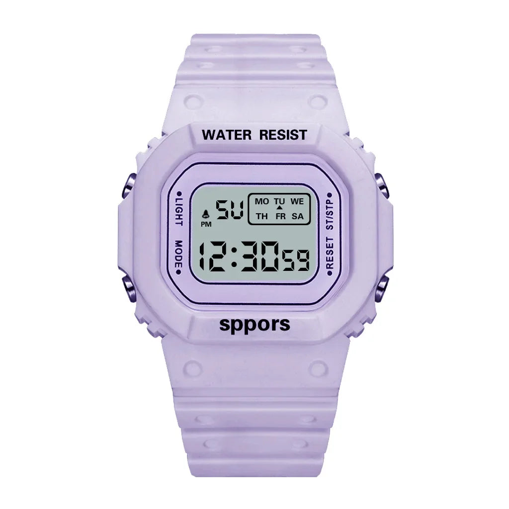 Watch Macaron Color Waterproof Square