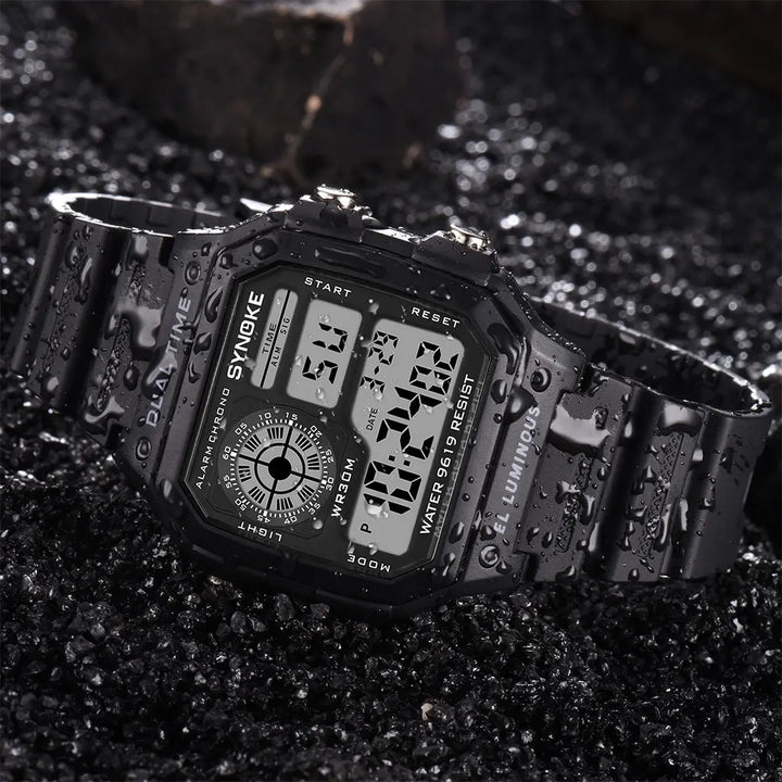 SYNOKE Military Digital Watches Men Sports Luminous Chronograph Waterproof