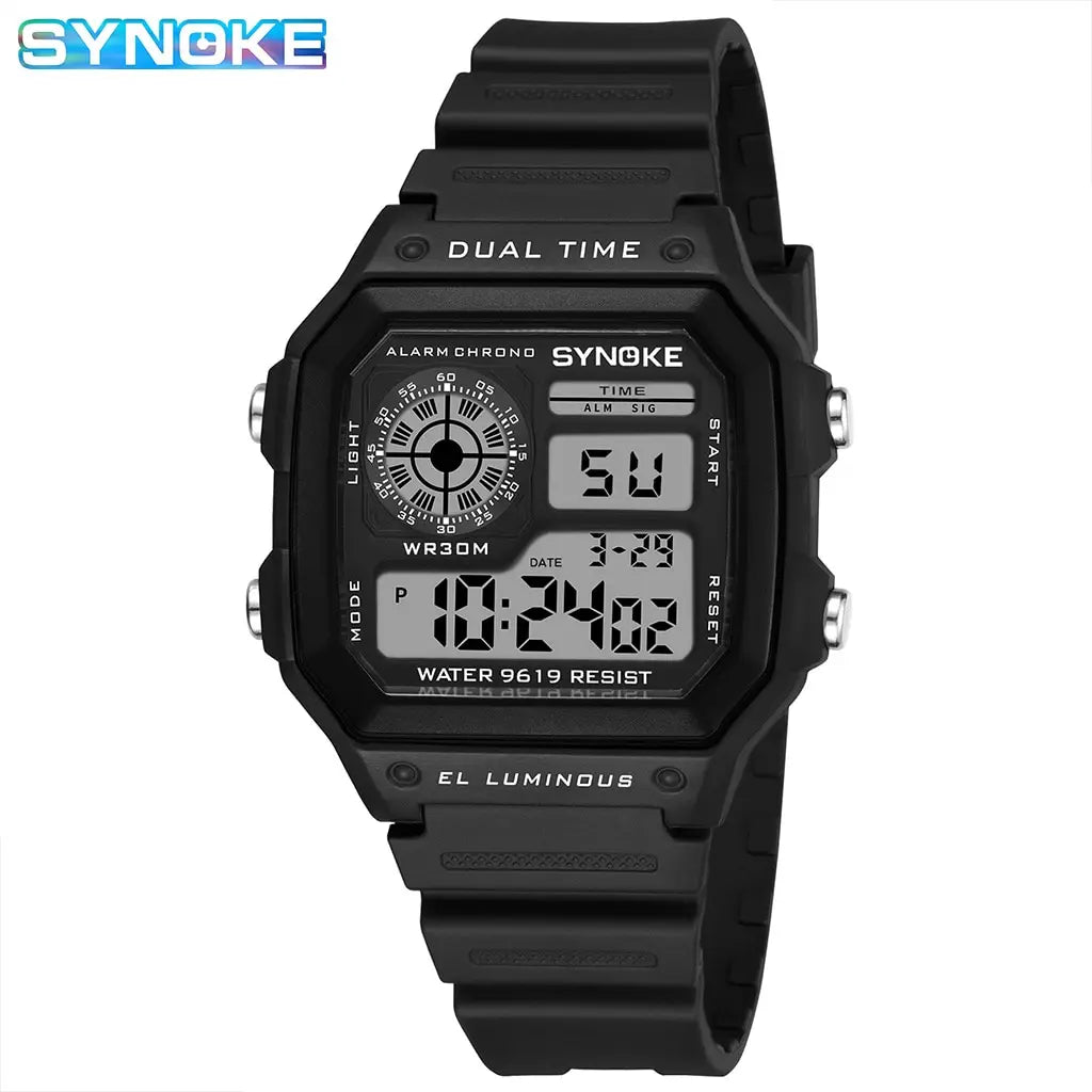 SYNOKE Military Digital Watches Men Sports Luminous Chronograph Waterproof